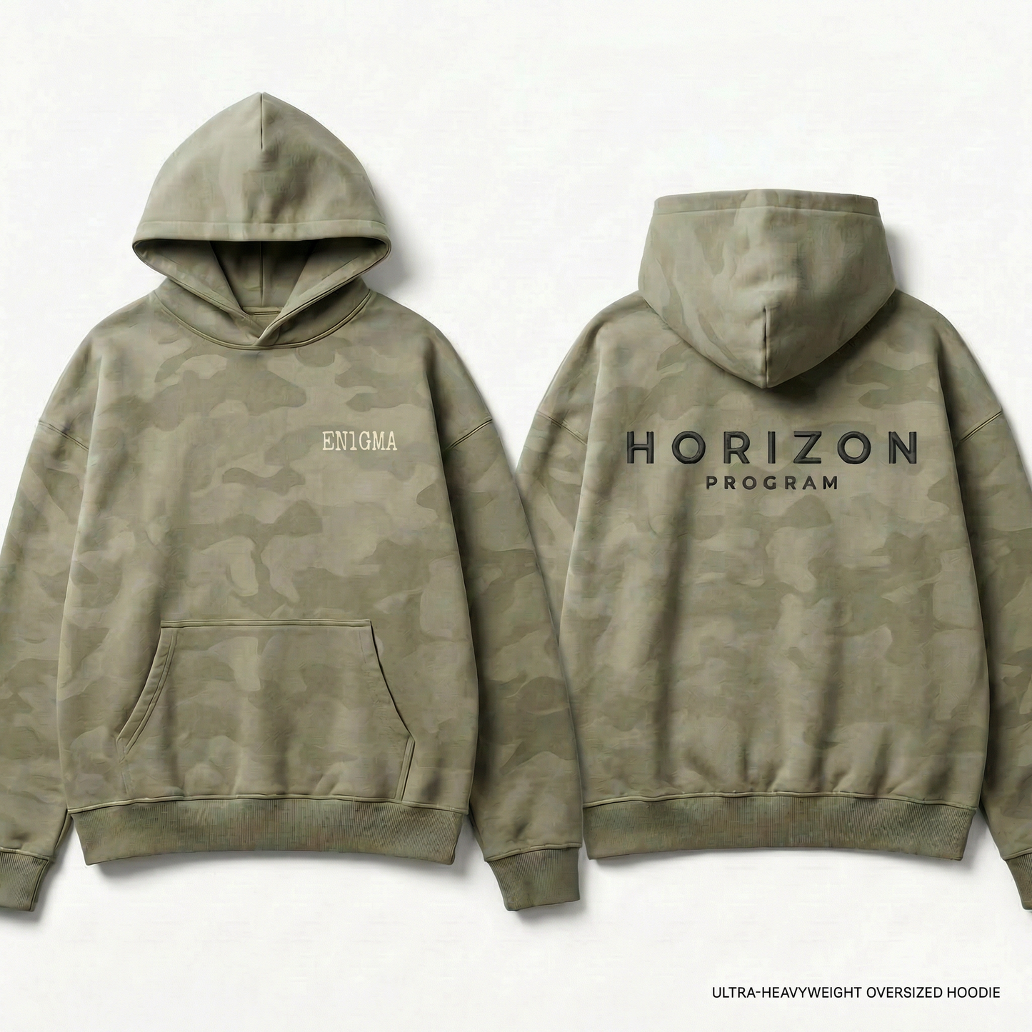 Hoodie Enigma - Vert Militaire