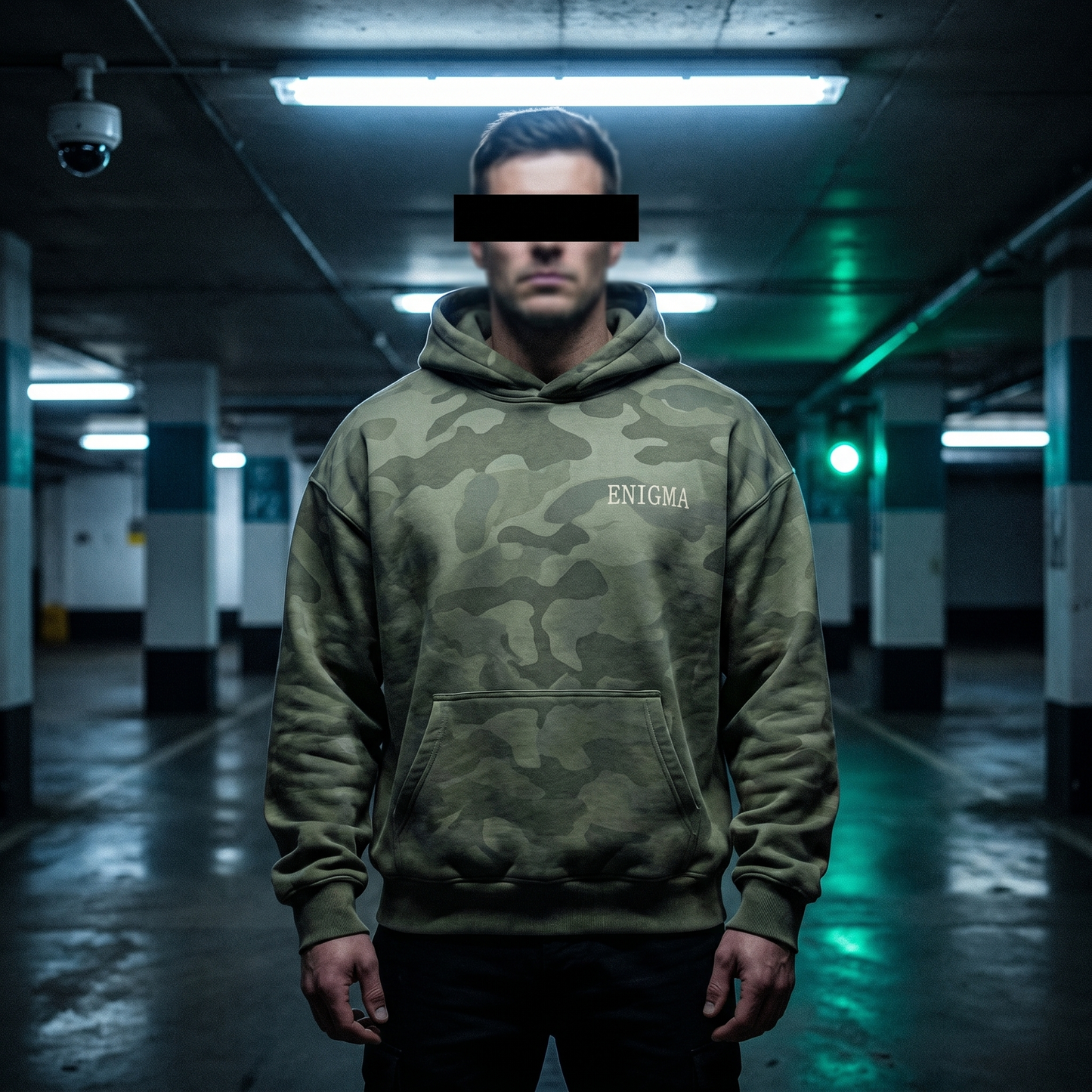 Hoodie Enigma - Vert Militaire
