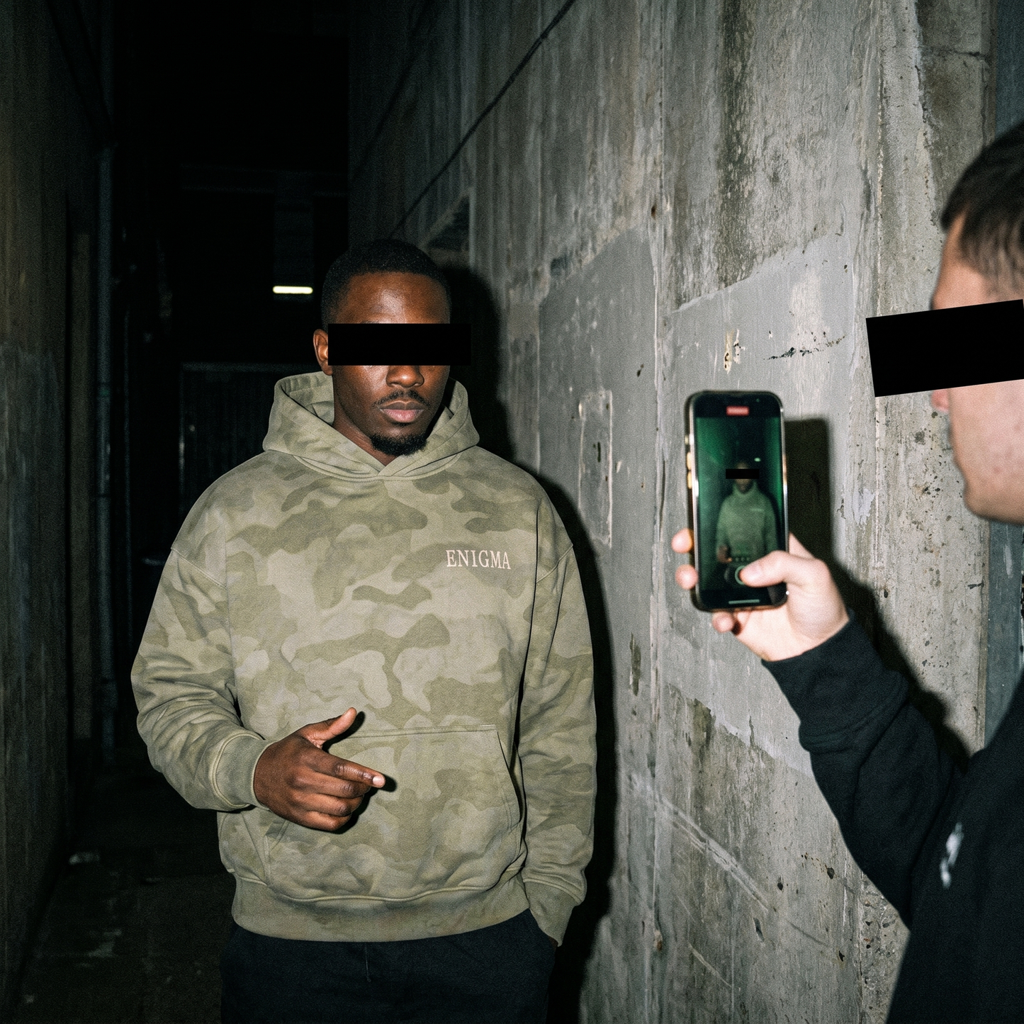 Hoodie Enigma - Vert Militaire
