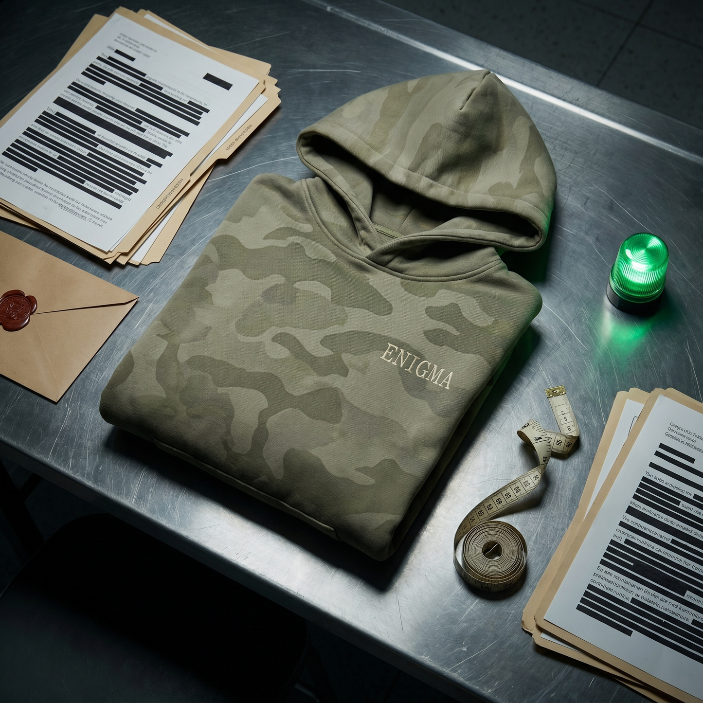 Hoodie Enigma - Vert Militaire