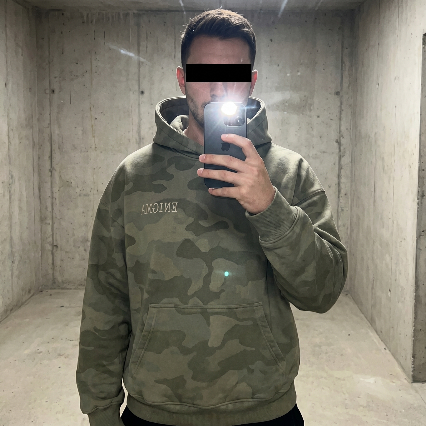 Hoodie Enigma - Vert Militaire